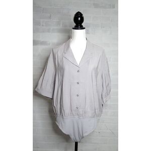 Express Original Fit Long Sleeve Body Suit in beige‎ XL, New With Tags